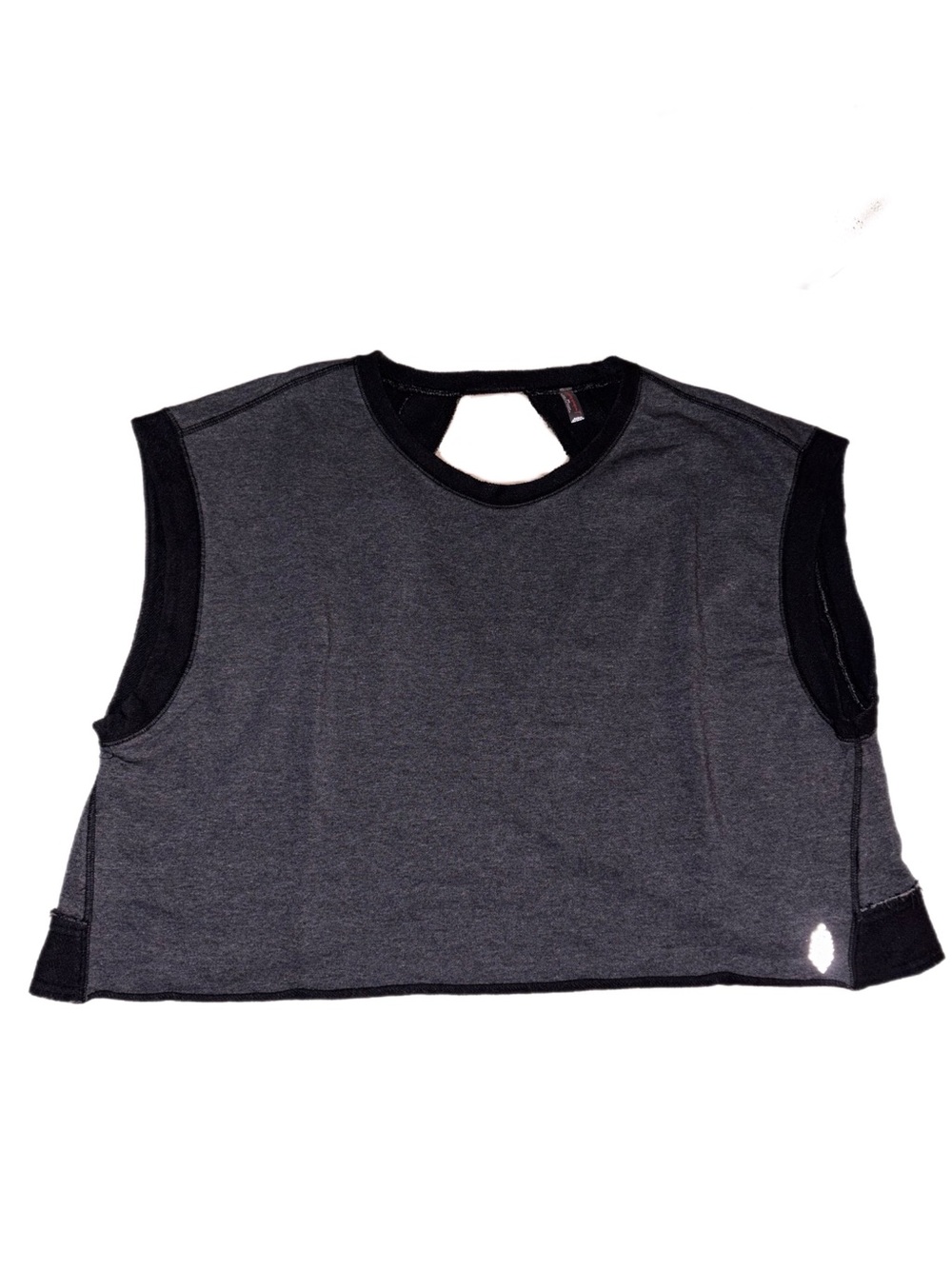NWOT Free People Movement My Time Terry Tee Medium Black Grey - Picture 5 of 6